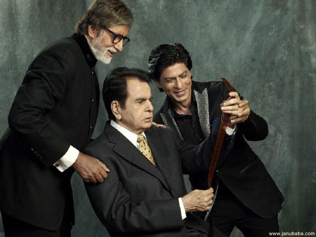 Amitabh Bachchan with Shahrukh Khan & Dilip Kumar