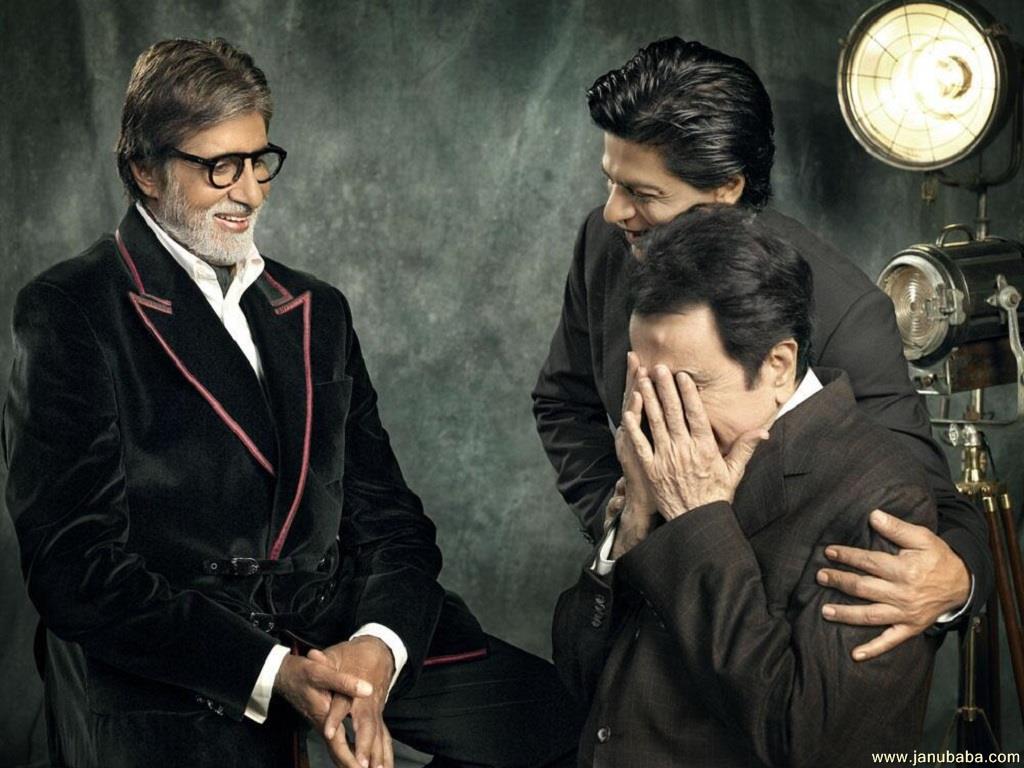 Amitabh Bachchan with  Shahrukh & Dilip Kumar