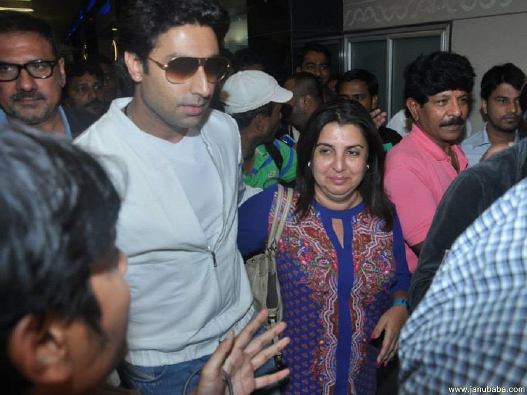 Farah Khan with Boman Irani and Abhishek Bachchan