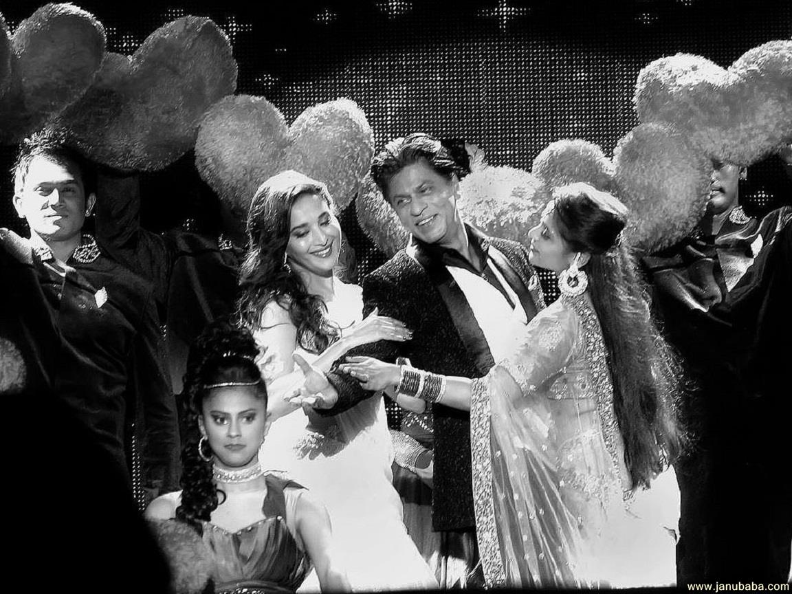 Shah Rukh Khan with Rani Mukherji & Madhuri Dixit