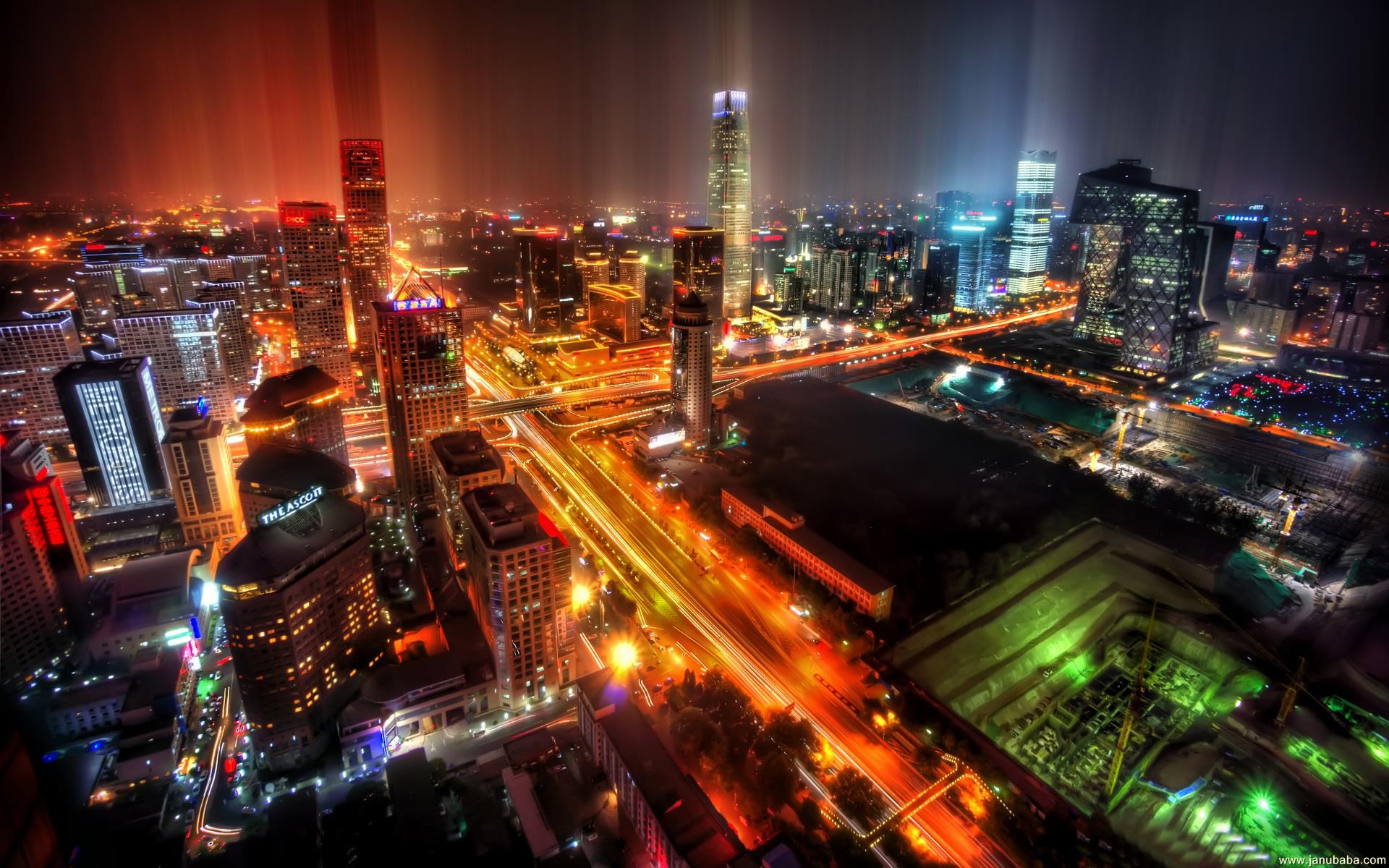 Downtown Beijing After Rain By Hubbak